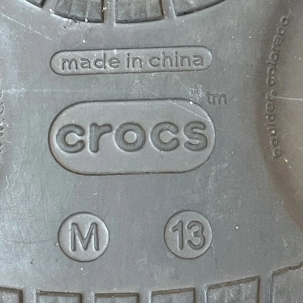 Crocs Yukon Slide Sandals Mens 13 Brown Leather Espresso Croslite Slip On Shoes